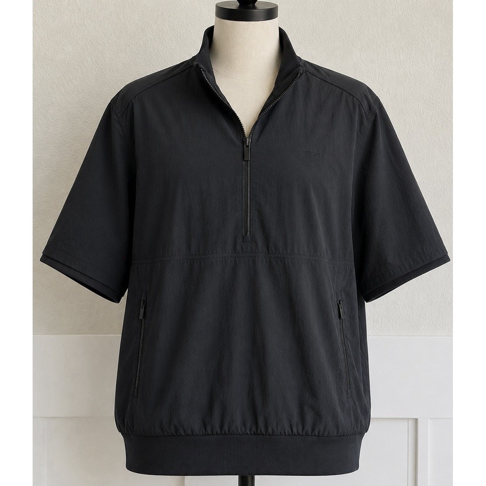 Vuori Retrograde Short Sleeve Half Zip Jacket Black VW5157 Women S NEW